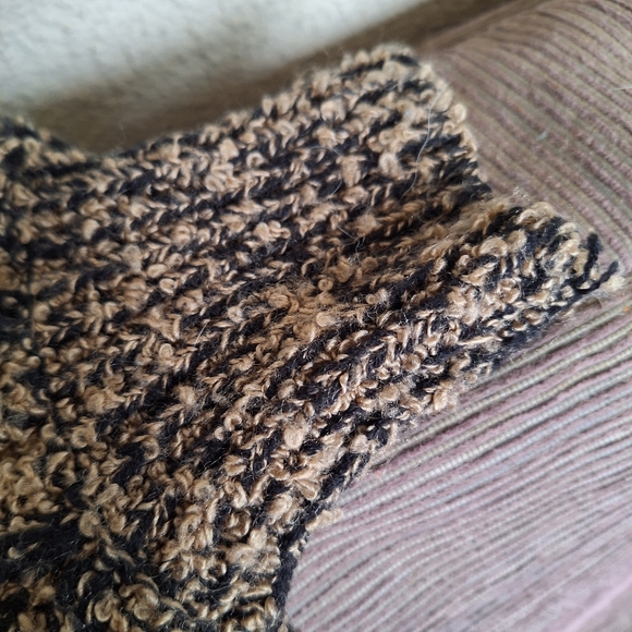 Karen Scott II Argyle Knit Sweater Coat Plus Sz2X Shoulder Pads Knee Length - Picture 7 of 11